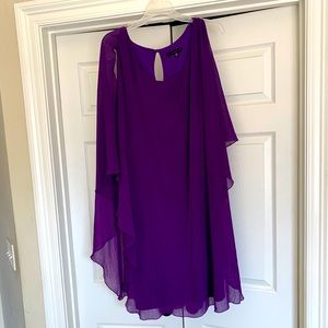 Purple flyaway dress